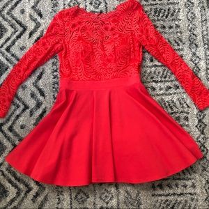 Bebe lace skater dress